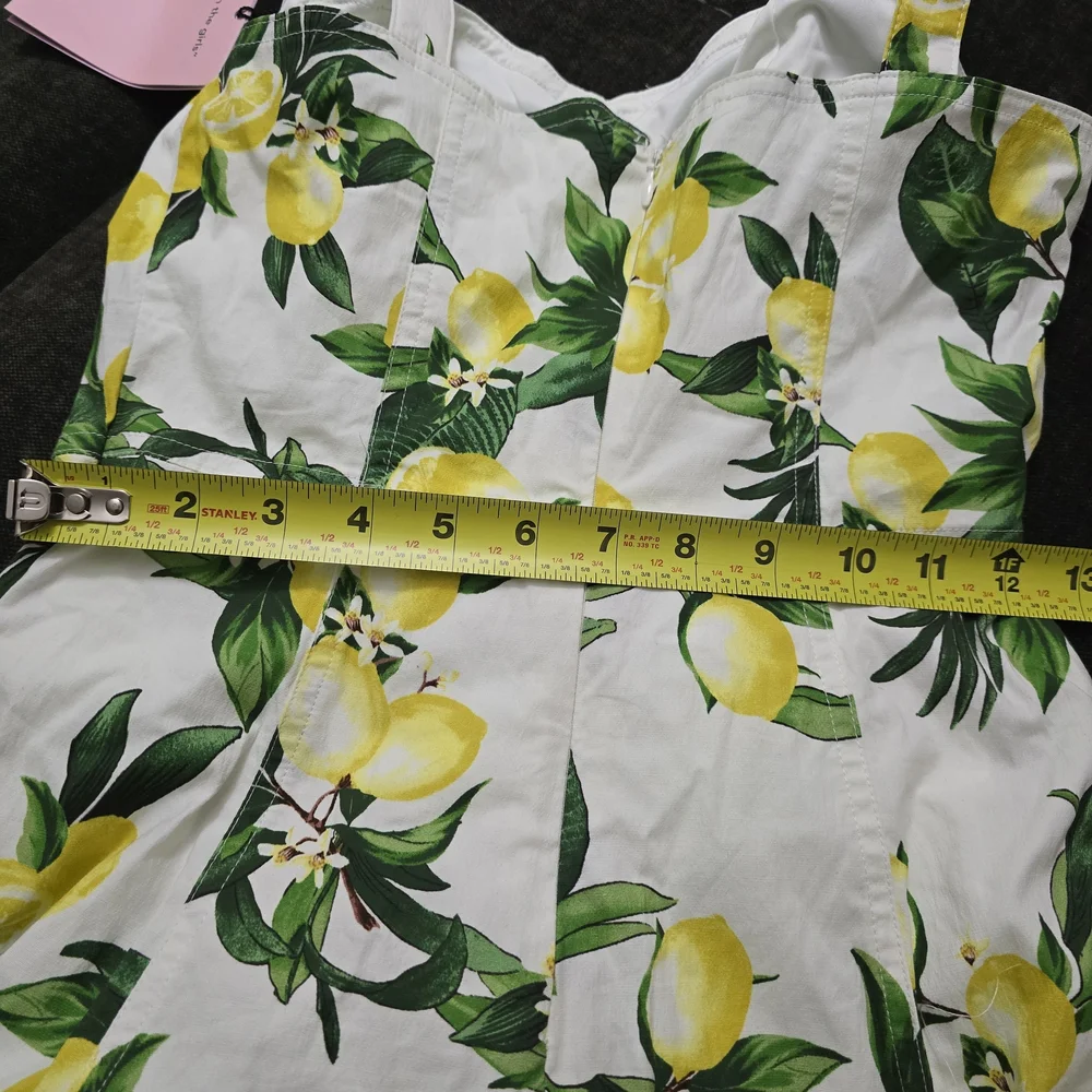 Avec Les Filles White and Yellow Lemon-Print Midi Dress - Picture 8 of 16